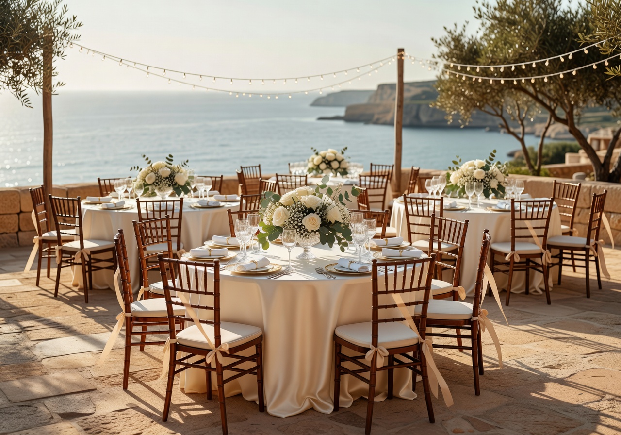 Elegant outdoor wedding setup by The Wedding Planners Malta