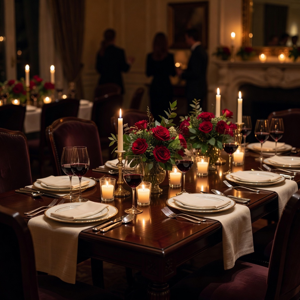 Intimate private party table setting
